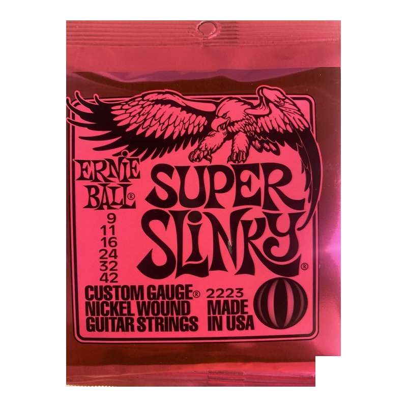 Ernie Ball 超值 超值 Ernie Ball 2223 Super Slinky 三包優惠 09/42 鎳纏繞 電吉他弦 — 三峽電吉他