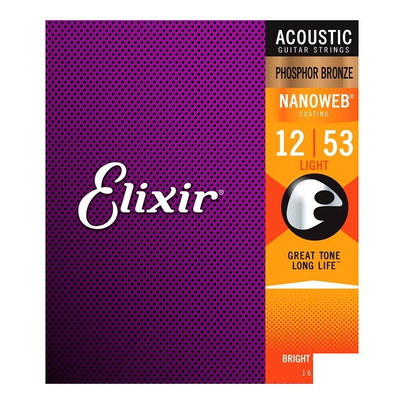 Elixir ELIXIR 12-53 木吉他弦 NANOWEB 青磷銅(紅銅) 奈米包覆塗層 16052 — 三峽木吉他 / 民謠吉他