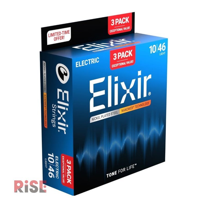 Elixir ELIXIR 10-46 Nanowab 三包裝 電吉他弦 奈米包覆塗層 16542 — 三峽木吉他 / 民謠吉他