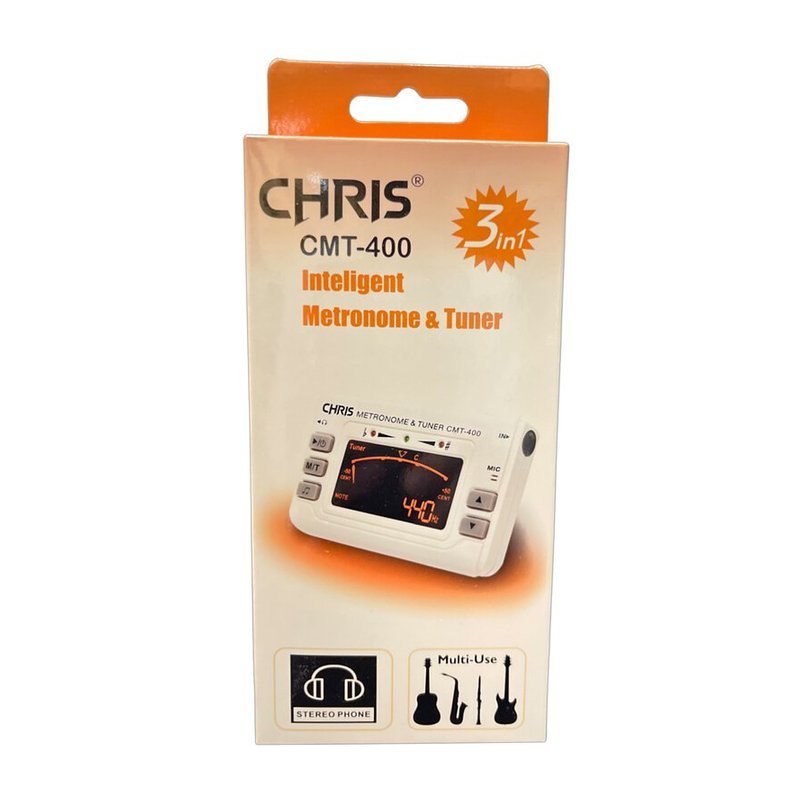 CHRIS CHRIS CMT-400 3合1 吉他/提琴/弦樂/管樂 調音器 節拍器 附調音夾 — 三峽弦樂器