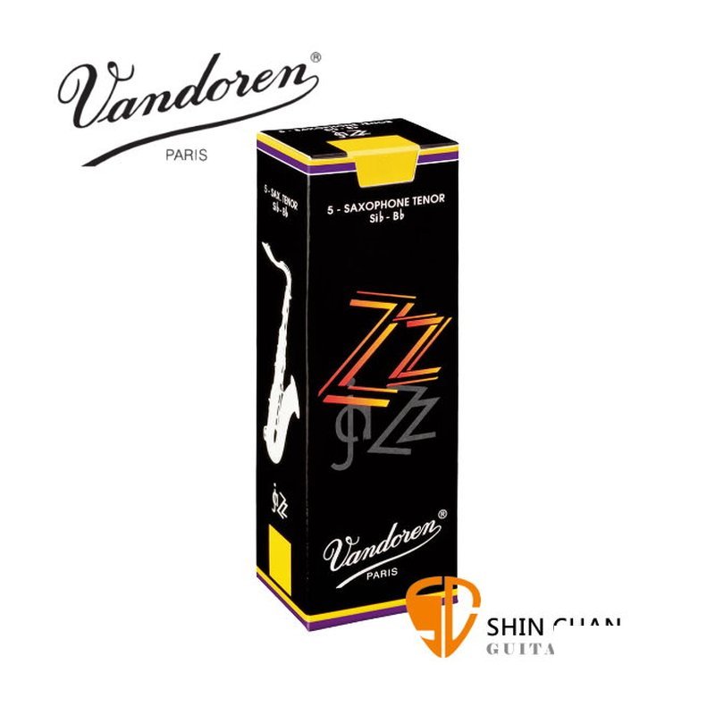 Vandoren 次中音薩克斯風 ZZ 黑盒 6種不同號數 有1.5號到4號可選 （5片/盒）Tenor Sax 次中音薩克斯風【SR42系列】 — 三峽銅管 / 管樂