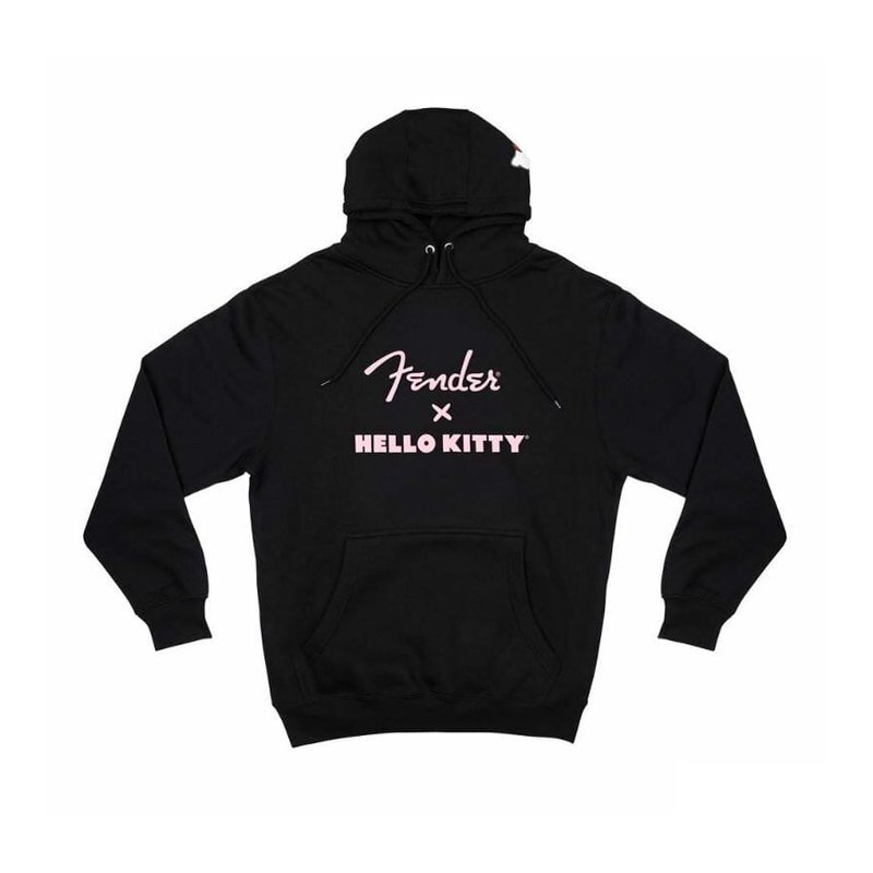 Fender Fender x Hello Kitty Black Sleeve Logo Hoodie 聯名款帽T (S/M/L/XL) 公司貨 — 三峽配件 / 週邊