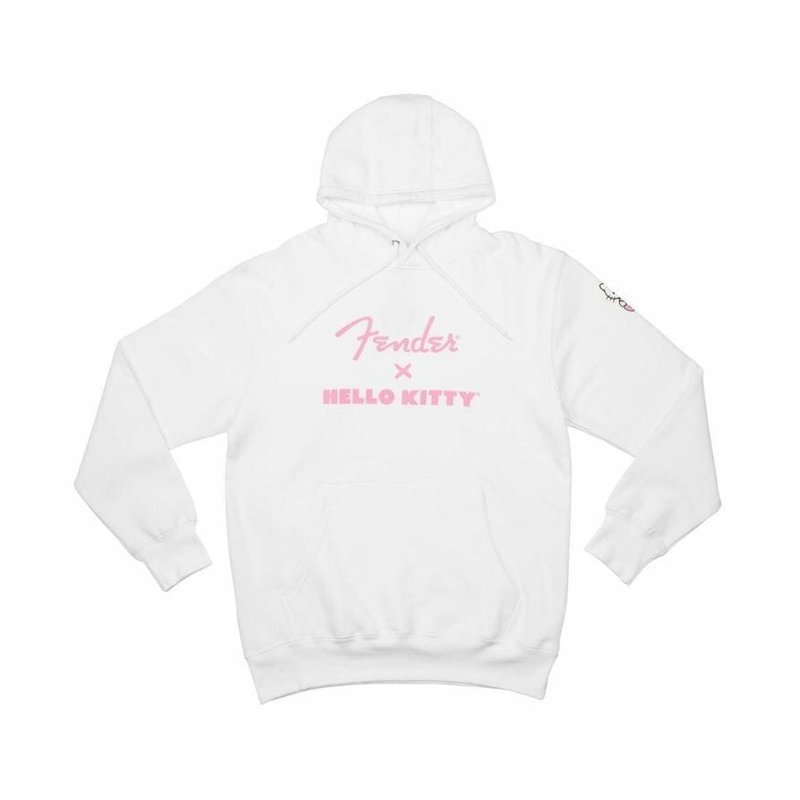 Fender Fender x Hello Kitty White Sleeve Logo Hoodie 聯名款帽T (S/M/L/XL) 公司貨 — 三峽配件 / 週邊