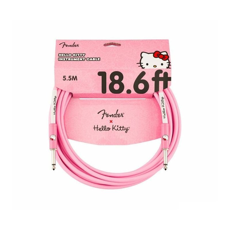 Fender Fender x Hello Kitty Pink Original Cable 聯名款導線 (10ft/18ft) 公司貨 — 三峽導線