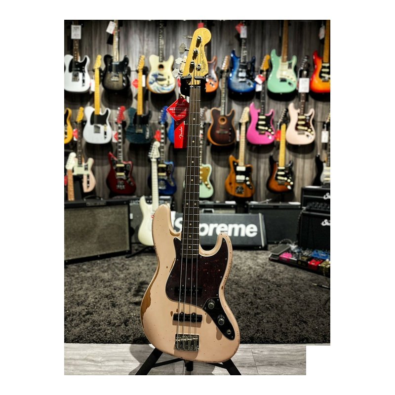 Fender FENDER FLEA SIGNATURE ROADWORN JAZZ BASS SHELL PINK 公司貨 — 三峽貝斯