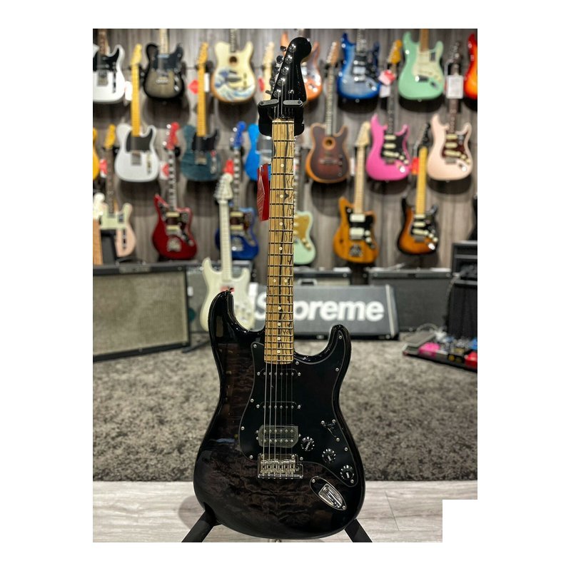 Fender Fender AM QMT Strat HSS Pale Moon EBLTD Transparent Black 公司貨 — 三峽音響 / 音箱