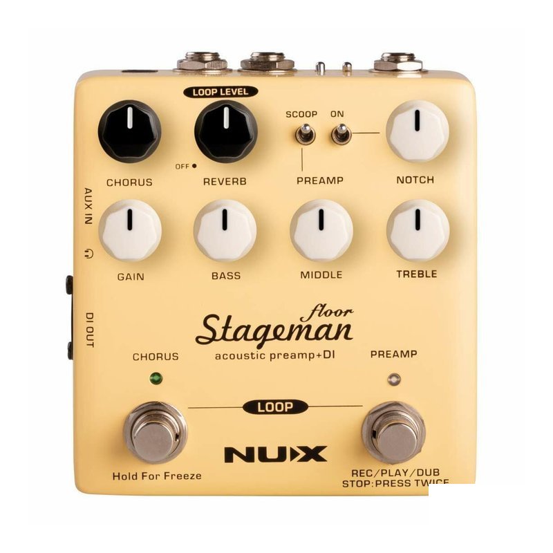 NUX NUX Stageman Floor 木吉他 前級 效果器 內建 DI/Loop 公司貨 — 三峽木吉他 / 民謠吉他