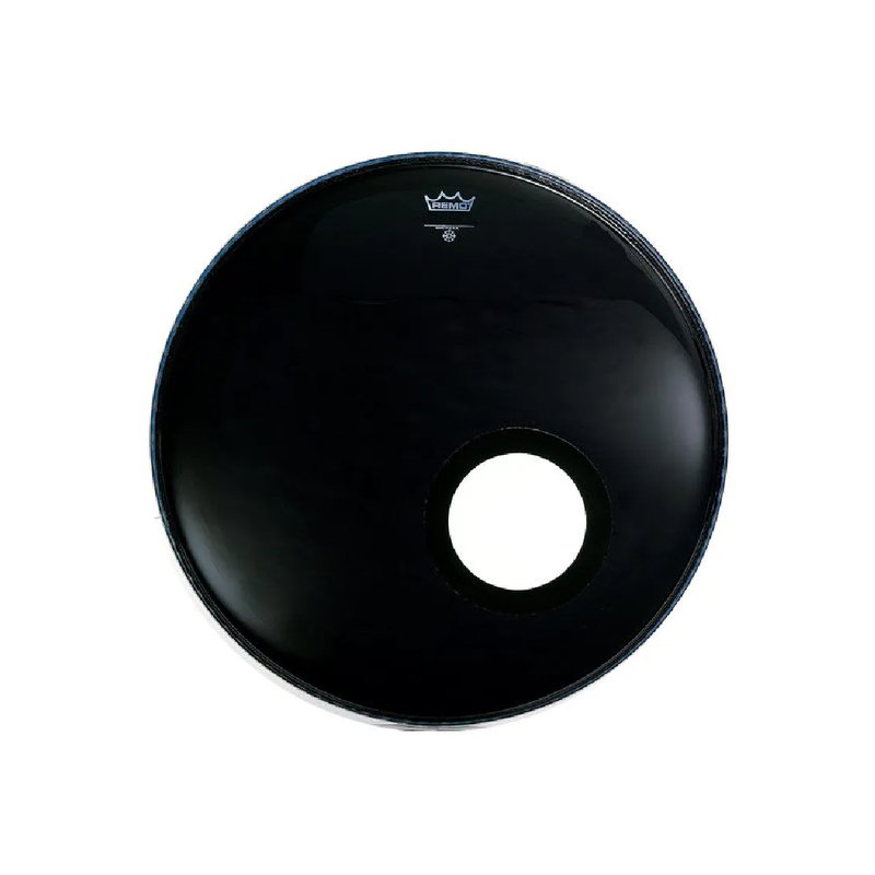 Remo Remo / ES-1022-00-DM 22吋 黑色大鼓皮 挖洞款 — 三峽鼓 / 打擊