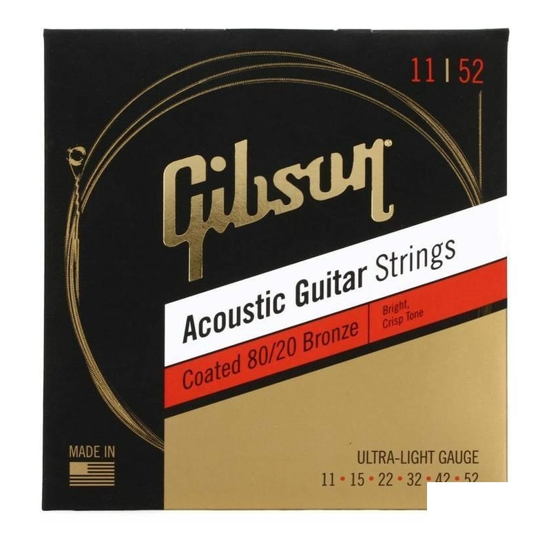 Gibson Gibson Acoustic Strings Coated 80/20 Bronze 木吉他 黃銅 包膜弦 — 三峽木吉他 / 民謠吉他