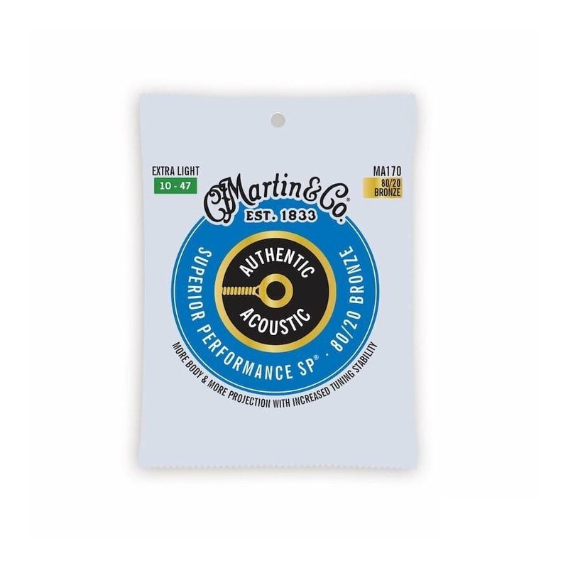 Martin Martin MA170 80/20 Bronze 黃銅10-47 木吉他弦 — 三峽木吉他 / 民謠吉他