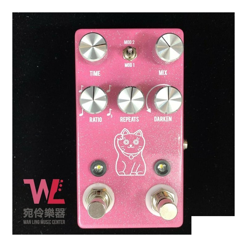 JHS JHS Pink Lucky cat Delay 招財貓 延遲效果器 — 三峽效果器