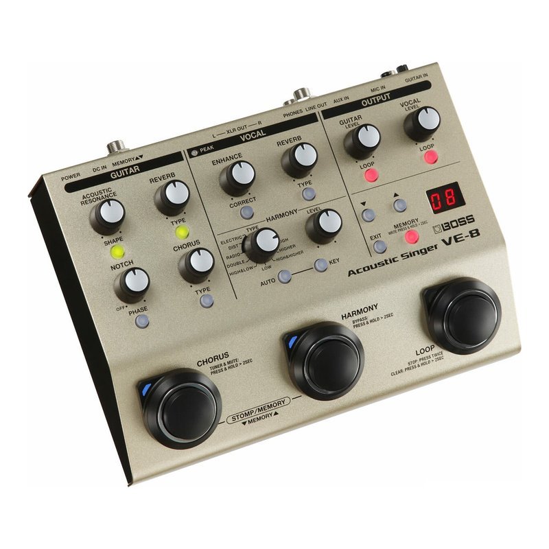 BOSS BOSS VE-8 Acoustic Singer 人聲效果器 — 三峽效果器