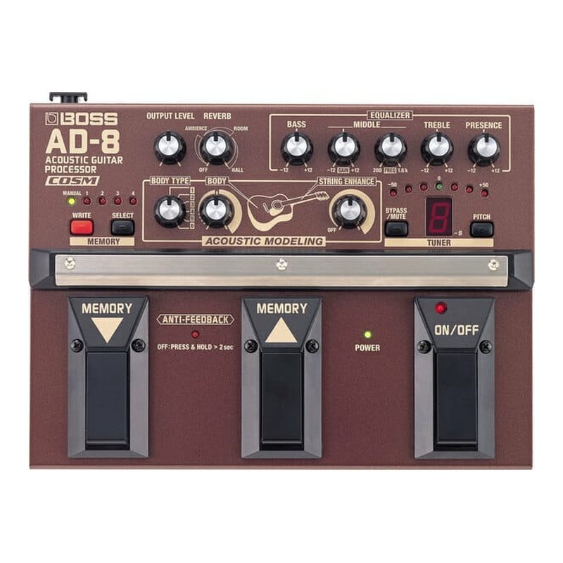 BOSS BOSS AD-8 Acoustic Guitar Processor 地板型空心吉他 效果器 — 三峽木吉他 / 民謠吉他
