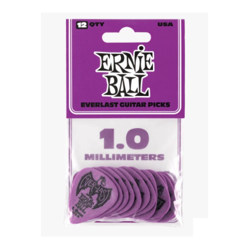 ♪ Your Music 愉耳樂器♪Ernie Ball1.0MM PURPLE EVERLAST PICKS匹克12片 Ernie Ball1.0MM PURPLE EVERLAST PICKS匹克12片 — 三峽配件 / 週邊