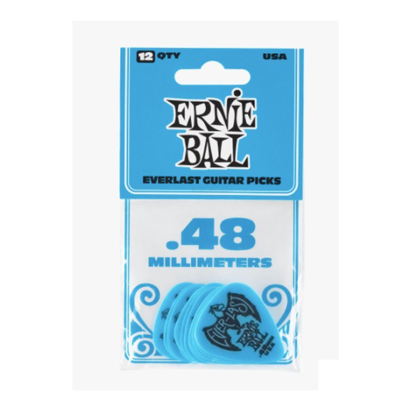 ♪ Your Music 愉耳樂器♪Ernie Ball 0.48MM BLUE EVERLAST PICK匹克12片 Ernie Ball 0.48MM BLUE EVERLAST PICK匹克12片 — 三峽配件 / 週邊
