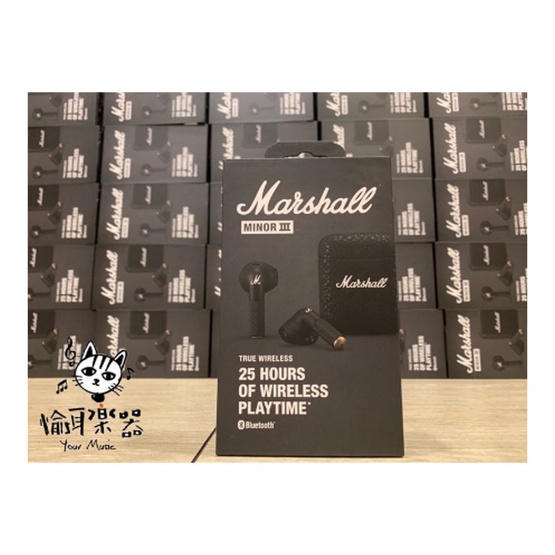 ♪ Your Music 愉耳樂器♪台灣公司貨 Marshall  MINOR III 真無線藍芽耳機 台灣公司貨 Marshall MINOR III 真無線藍芽耳機 — 三峽錄音 / 音響
