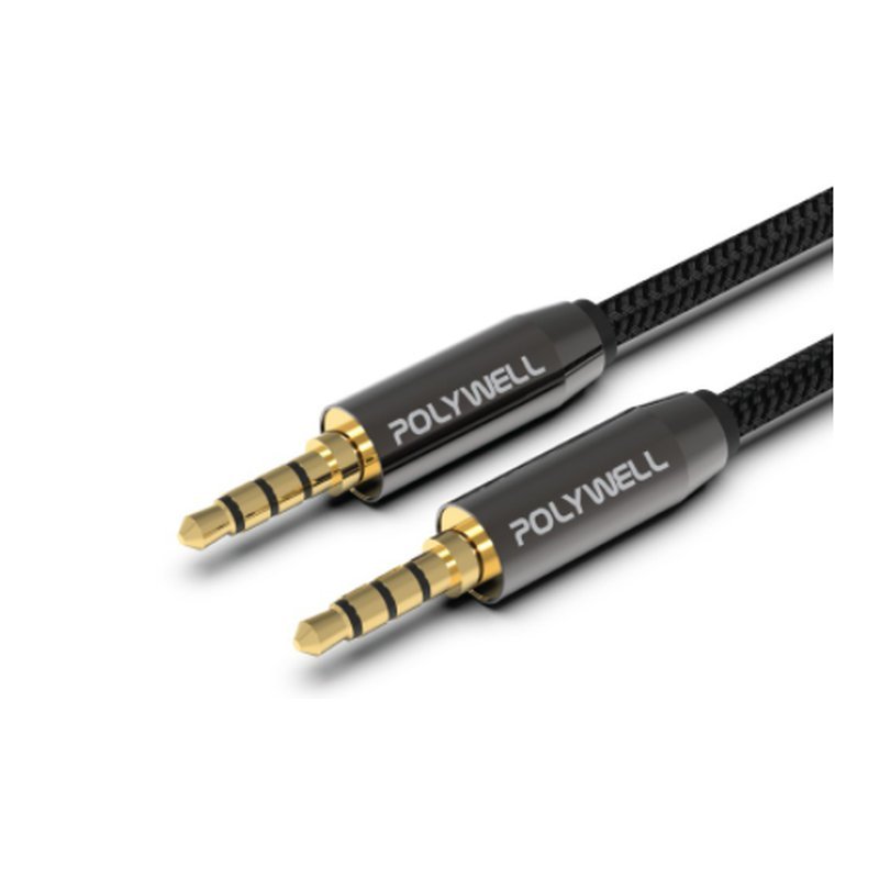 ♪ Your Music 愉耳樂器♪3.5mm 立體聲麥克風音源線 50公分~3米 公對公 4極 AUX 音頻線 3.5mm 立體聲麥克風音源線 50公分~3米 公對公 4極 AUX 音頻線 — 三峽麥克風