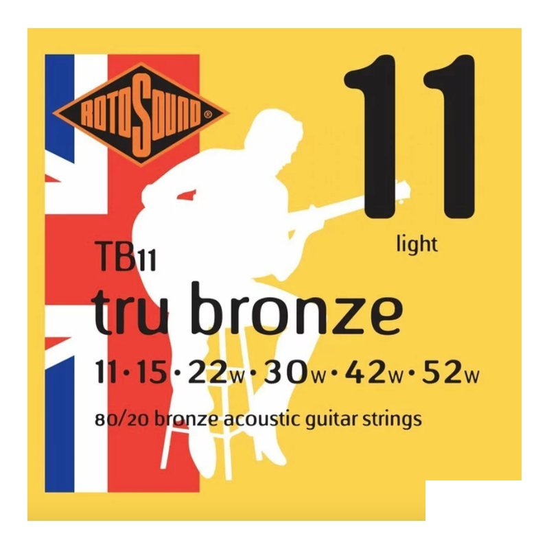 ♪ Your Music 愉耳樂器♪  RotoSound TB11 (11-52) 黃銅 英國製 RSXA-BZ-TB11-52木吉他弦 RotoSound TB11 (11-52) 黃銅 英國製 RSXA-BZ-TB11-52木吉他弦 — 三峽吉他 / Bass