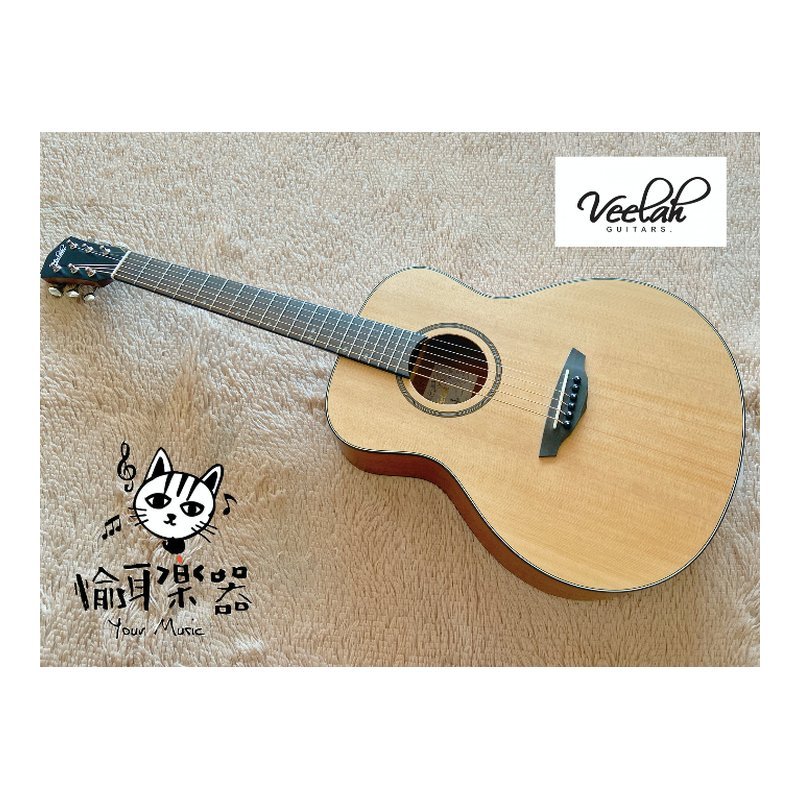 ♪ Your Music 愉耳樂器♪ Veelah VMCSM 旅行吉他 雲杉木 桃花心木 合板 36吋民謠吉他 Veelah VMCSM 旅行吉他 雲杉木 桃花心木 合板 36吋民謠吉他 — 三峽吉他 / Bass
