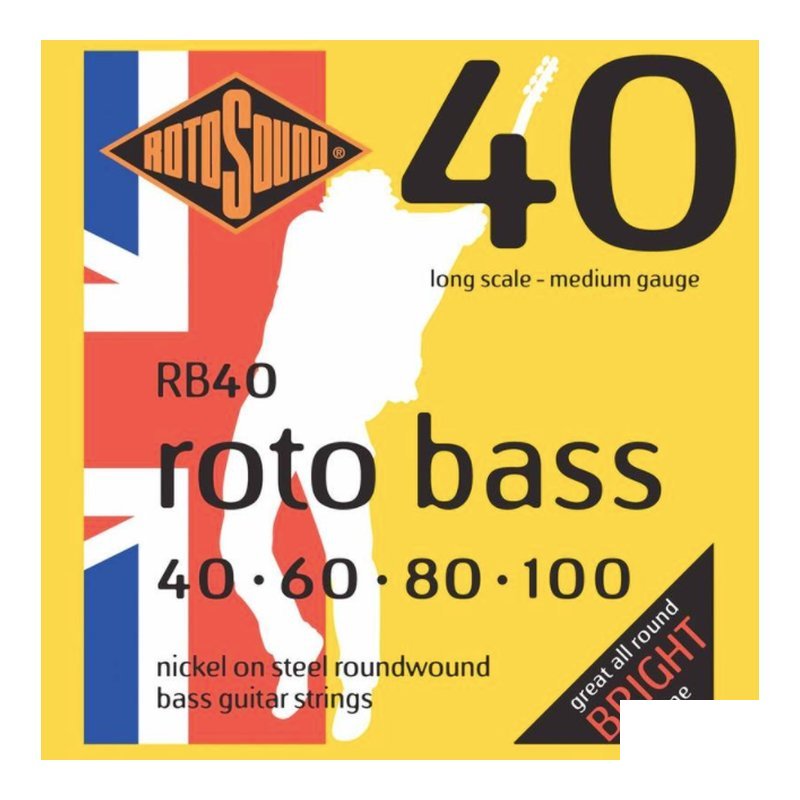 ♪ Your Music 愉耳樂器♪ RotoSound RB40英國製 鎳合金 電貝斯弦 (40-100) 4弦 RotoSound RB40英國製 鎳合金 電貝斯弦 (40-100) 4弦 — 三峽吉他 / Bass