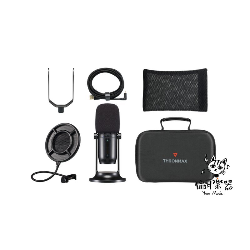 ♪ Your Music 愉耳樂器♪ Thronmax ONE 麥克風套組(黑色) #ONE-BK-KIT Thronmax ONE 麥克風套組(黑色) #ONE-BK-KIT — 三峽麥克風