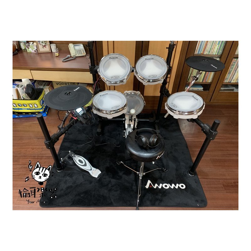 ♪ Your Music 愉耳樂器 ♪ Awowo JUN-2 台製 原廠 公司貨電子鼓 全網狀鼓面 贈配件 Awowo JUN-2 台製 原廠 公司貨電子鼓 全網狀鼓面 贈配件 — 三峽鼓 / 打擊