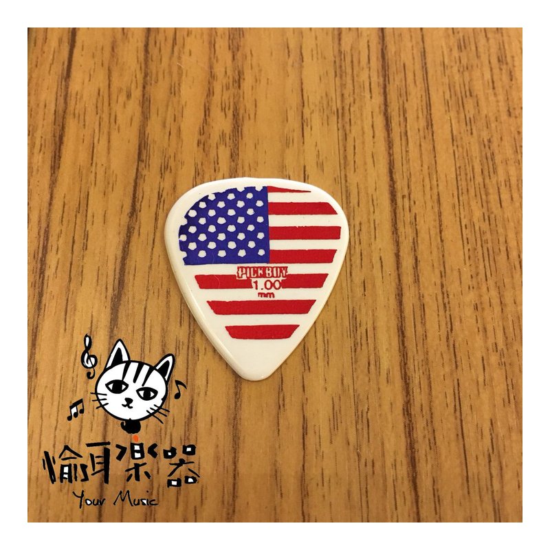 ♪Your Music 愉耳樂器♪PICKBOY 滿版美國國旗pick 吉他 烏克麗麗匹1.00mm PICKBOY 滿版美國國旗pick 吉他 烏克麗麗匹1.00mm — 三峽烏克麗麗