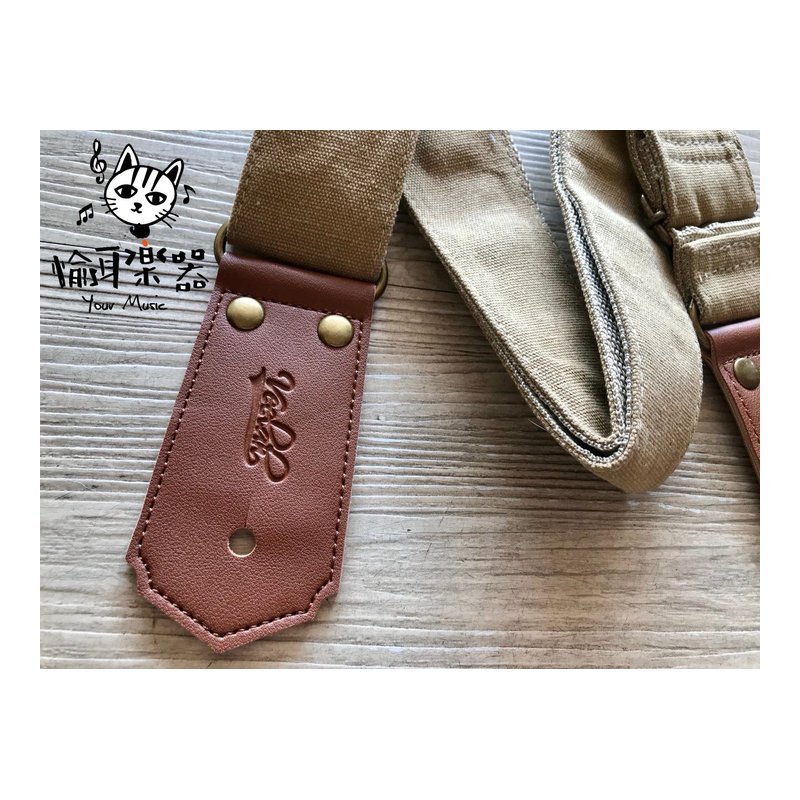Your Music 愉耳樂器♪Veelah 新款帆布背帶 吉他背帶 質感上市 卡其色 Veelah 新款帆布背帶 吉他背帶 質感上市 卡其色 — 三峽配件 / 週邊