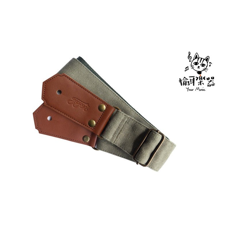 Your Music 愉耳樂器♪Veelah 新款帆布背帶 吉他背帶 質感上市 軍綠色 Veelah 新款帆布背帶 吉他背帶 質感上市 軍綠色 — 三峽配件 / 週邊