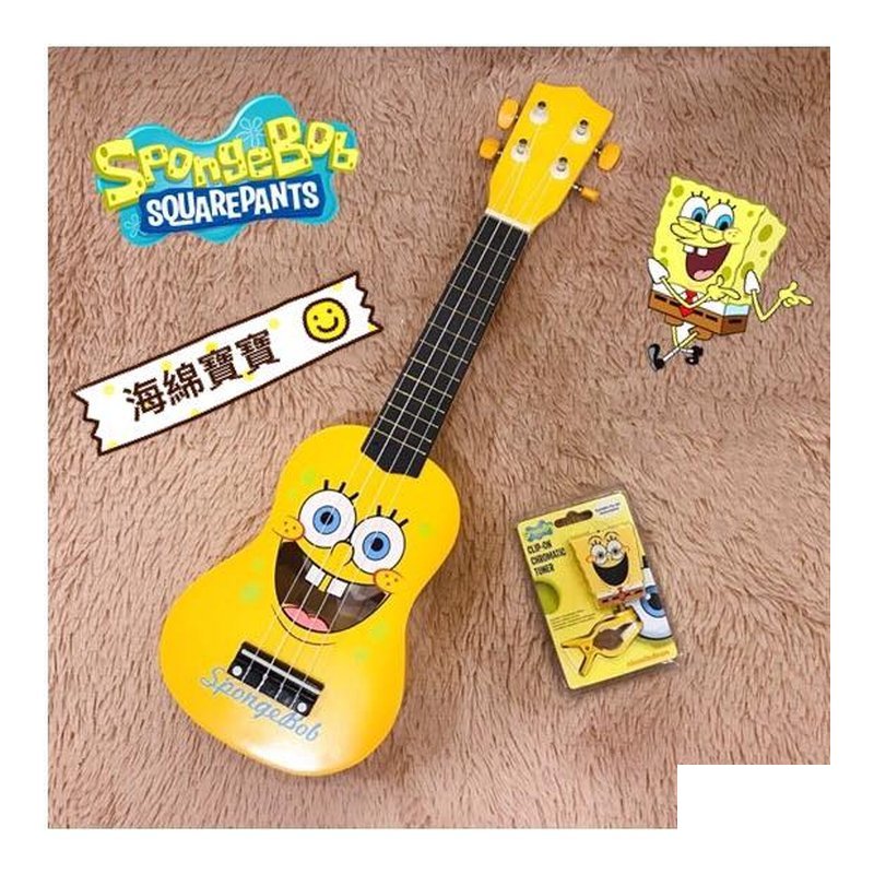 ♪ Your Music 愉耳樂器♪新手入門 可愛卡通彩色21吋烏克麗麗-海綿寶寶款 附琴袋匹克 新手入門 可愛卡通彩色21吋烏克麗麗-海綿寶寶款 附琴袋匹克 — 三峽烏克麗麗