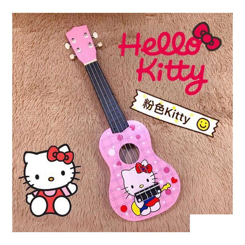 ♪ Your Music 愉耳樂器♪ 新手入門 可愛卡通彩色21吋烏克麗麗-粉色kitty款 附琴袋匹克 新手入門 可愛卡通彩色21吋烏克麗麗-粉色kitty款 附琴袋匹克 — 三峽烏克麗麗