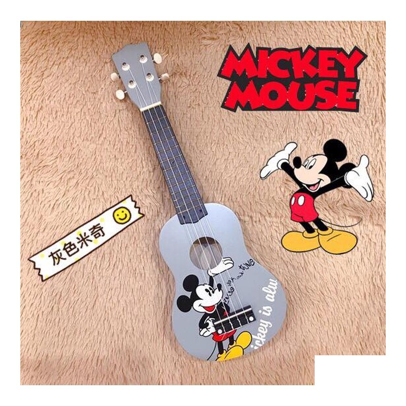 ♪ Your Music 愉耳樂器♪ 新手入門 可愛卡通彩色21吋烏克麗麗-灰色米奇款 附琴袋匹克 新手入門 可愛卡通彩色21吋烏克麗麗-灰色米奇款 附琴袋匹克 — 三峽烏克麗麗