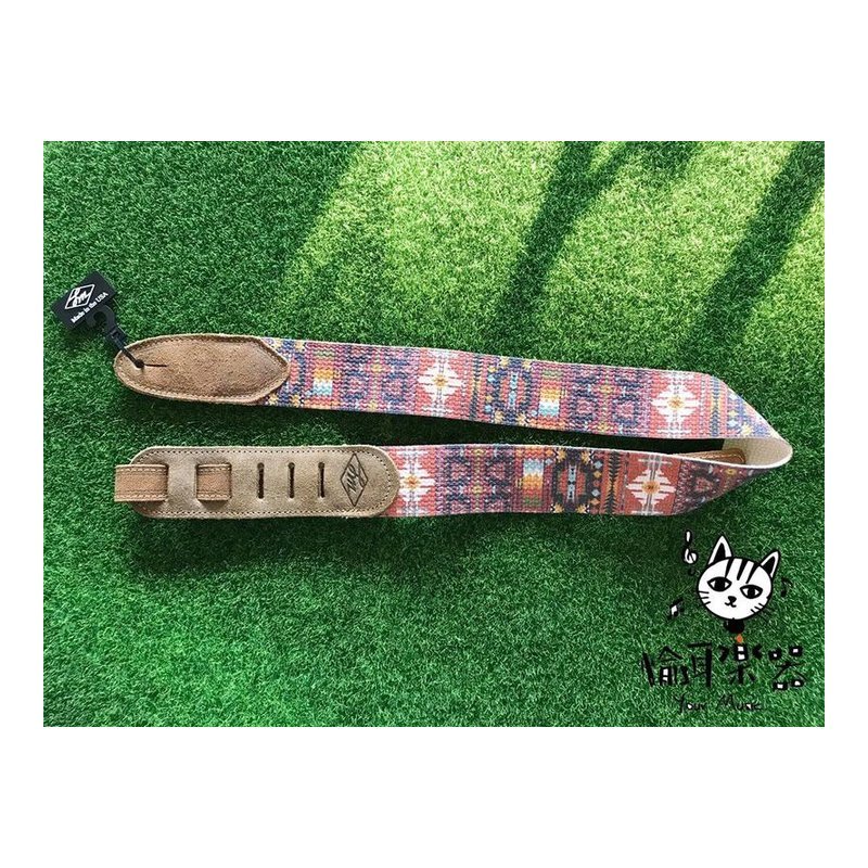 ♪ Your Music 愉耳樂器♪美國製 LM 麂皮拼布背帶吉他背帶 southwest print SW-6 美國製 LM 麂皮拼布背帶吉他背帶 southwest print SW-6 — 三峽配件 / 週邊