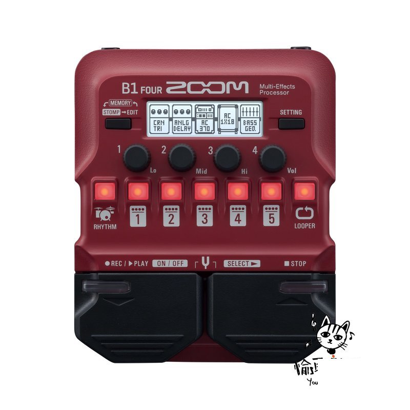 ♪ Your Music 愉耳樂器♪ZOOM B1 FOUR 電貝斯 BASS效果器 綜合效果器 ZOOM B1 FOUR 電貝斯 BASS效果器 綜合效果器 — 三峽吉他 / Bass