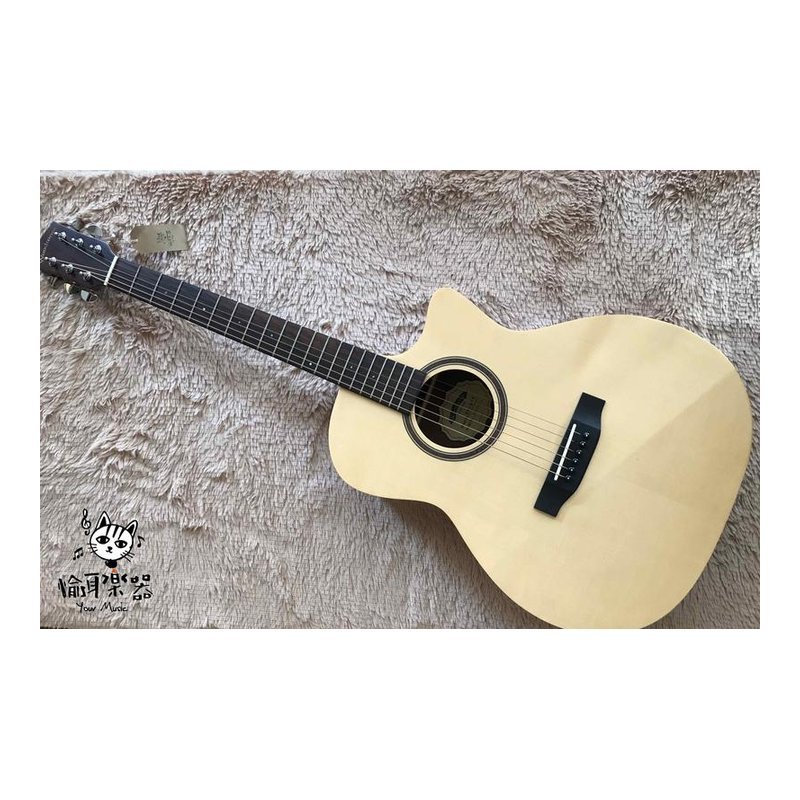 ♪ Your Music 愉耳樂器♪全新 免運 Woodtone OM-30C OM桶 面單板 木吉他 全新 免運 Woodtone OM-30C OM桶 面單板 木吉他 — 三峽吉他 / Bass