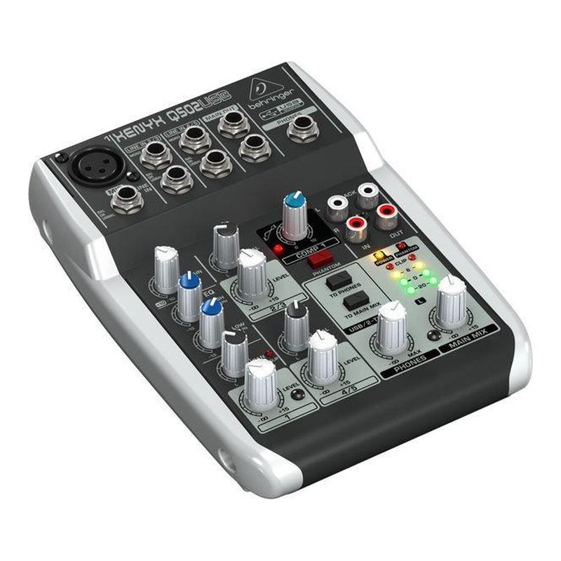 ♪ Your Music 愉耳樂器 ♪德國 耳朵牌Behringer XENYX Q502 5軌USB 混音器Mixer 德國 耳朵牌Behringer XENYX Q502 5軌USB 混音器Mixer — 三峽錄音 / 音響