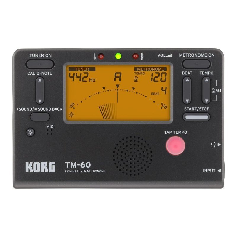 ♪ Your Music 愉耳樂器原廠公司貨 KORG TM-60 二合一 調音器 節拍器 黑色/白色 原廠公司貨 KORG TM-60 二合一 調音器 節拍器 黑色/白色 — 三峽鼓 / 打擊