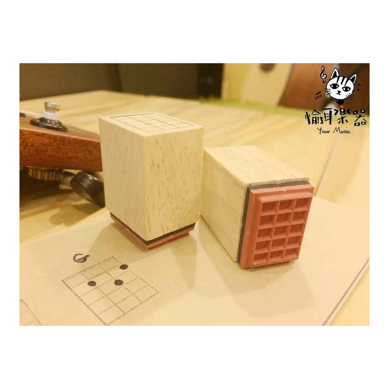 ♪ Your Music 愉耳樂器 ♪ 全新台製 楓木材質 烏克麗麗和弦印章 和弦印章另有吉他款 全新台製 楓木材質 烏克麗麗和弦印章 和弦印章另有吉他款 — 三峽烏克麗麗