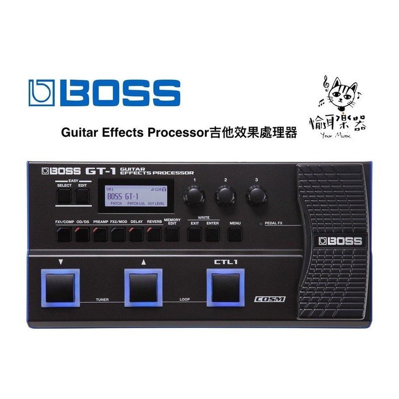 ♪ Your Music 愉耳樂器 ♪ 2016 BOSS GT-1 電吉他 綜合效果器 2016 BOSS GT-1 電吉他 綜合效果器 — 三峽吉他 / Bass