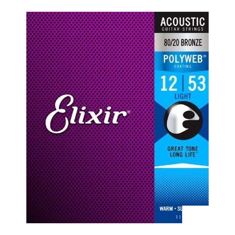 ♪ Your Music 愉耳樂器♪ Elixir 12-53 厚膜 POLYWEB 黃銅民謠木吉他弦(11050) Elixir 12-53 厚膜 POLYWEB 黃銅民謠木吉他弦(11050) — 三峽吉他 / Bass