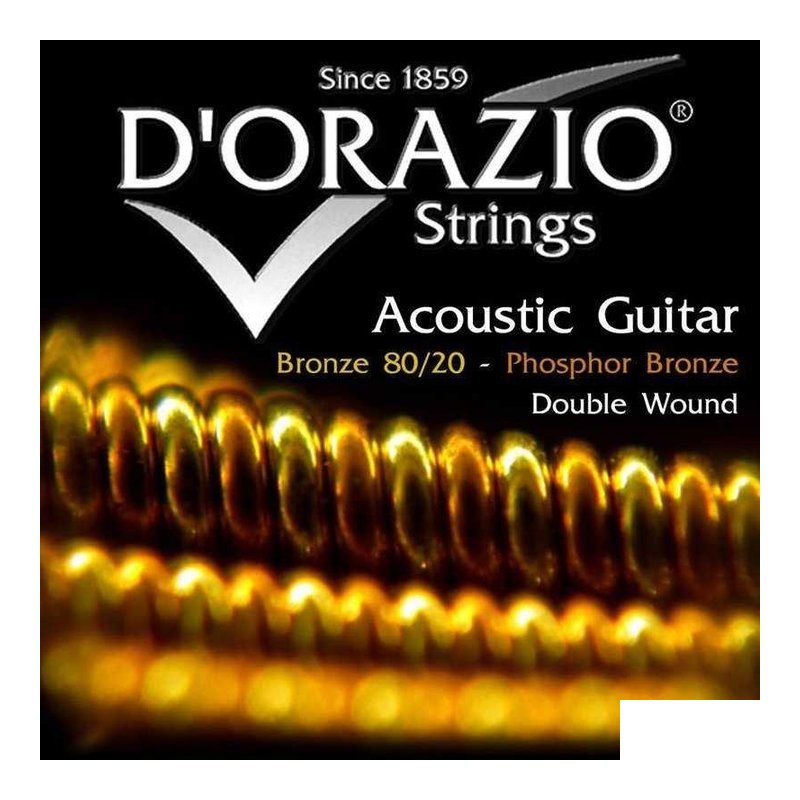 ♪ Your Music 愉耳樂器 ♪ D'Orazio Strings 雙纏繞木吉他弦 (12-56) D'Orazio Strings 雙纏繞木吉他弦 (12-56) — 三峽吉他 / Bass