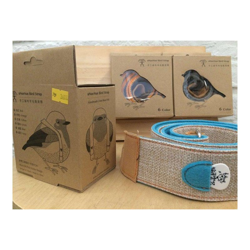 ♪ Your Music 愉耳樂器♪aNueNue Bird Strap 鳥吉他背帶手工麻布羊毛氈吉他烏克麗麗背帶 湖藍 aNueNue Bird Strap 鳥吉他背帶手工麻布羊毛氈吉他烏克麗麗背帶 湖藍 — 三峽烏克麗麗