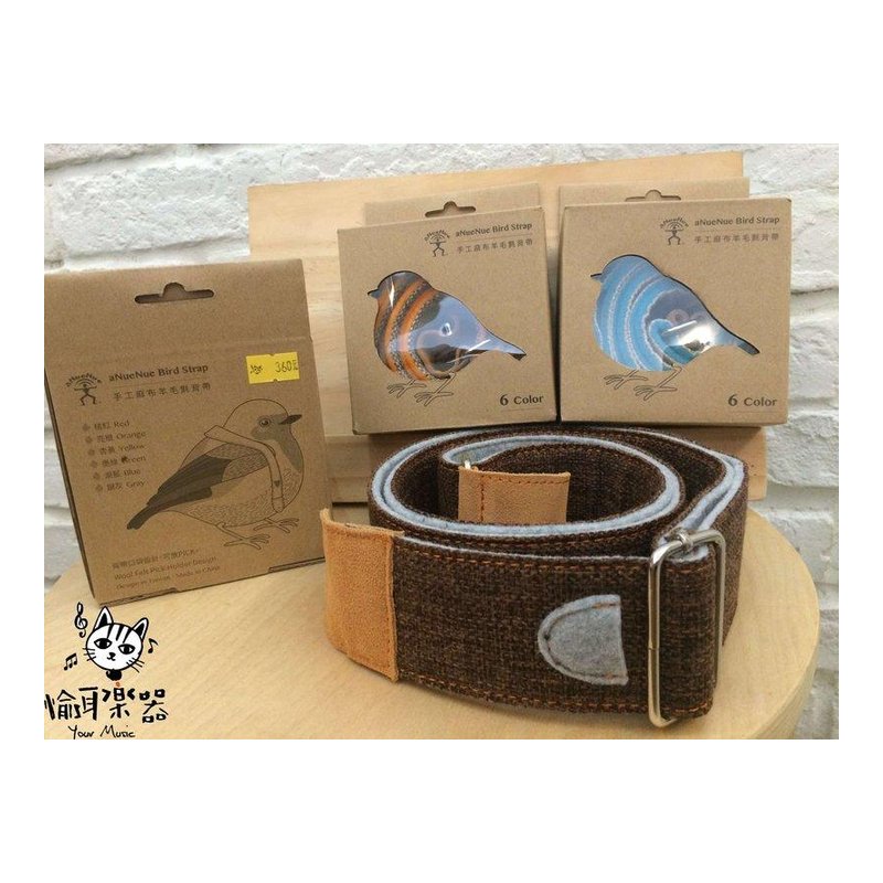 ♪Your Music 愉耳樂器♪aNueNue Bird Strap 鳥吉他背帶手工麻布羊毛氈吉他烏克麗麗背帶 銀灰 aNueNue Bird Strap 鳥吉他背帶手工麻布羊毛氈吉他烏克麗麗背帶 銀灰 — 三峽烏克麗麗
