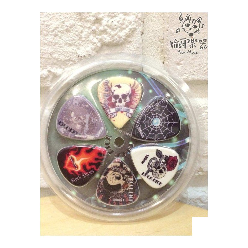 ♪ Your Music 愉耳樂器 ♪吉他匹克 PICK 套裝組 6片裝 搖滾 ROCK PEACE 音樂 嬉皮 C組 吉他匹克 PICK 套裝組 6片裝 搖滾 ROCK PEACE 音樂 嬉皮 C組 — 三峽吉他 / Bass