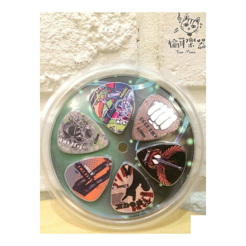 ♪ Your Music 愉耳樂器 ♪吉他匹克 PICK 套裝組 6片裝 搖滾 ROCK PEACE 音樂 嬉皮 E組 吉他匹克 PICK 套裝組 6片裝 搖滾 ROCK PEACE 音樂 嬉皮 E組 — 三峽吉他 / Bass