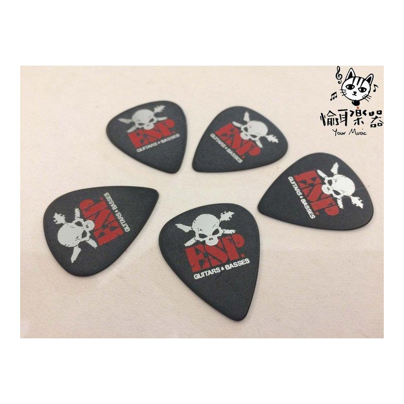 ♪Your Music 愉耳樂器♪ 全新 ESP吉他 電吉他 匹克pick 撥片 搖滾 骷顱頭 rock黑色 全新 ESP吉他 電吉他 匹克pick 撥片 搖滾 骷顱頭 rock黑色 — 三峽吉他 / Bass