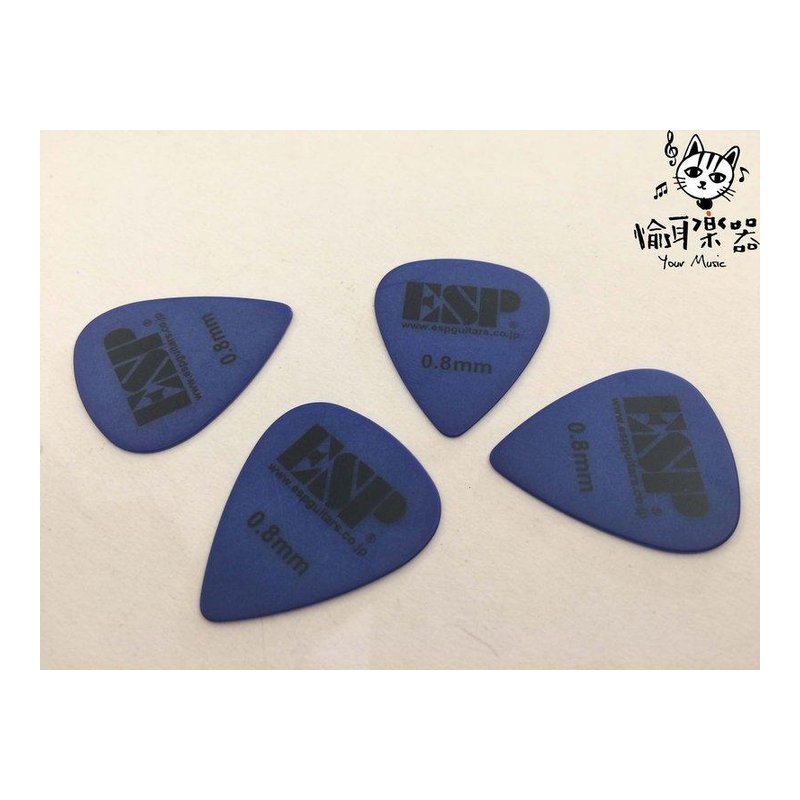 ♪Your Music 愉耳樂器♪ 全新 ESP吉他 電吉他 匹克pick 撥片 搖滾 藍底 黑字0.8mm 全新 ESP吉他 電吉他 匹克pick 撥片 搖滾 藍底 黑字0.8mm — 三峽吉他 / Bass