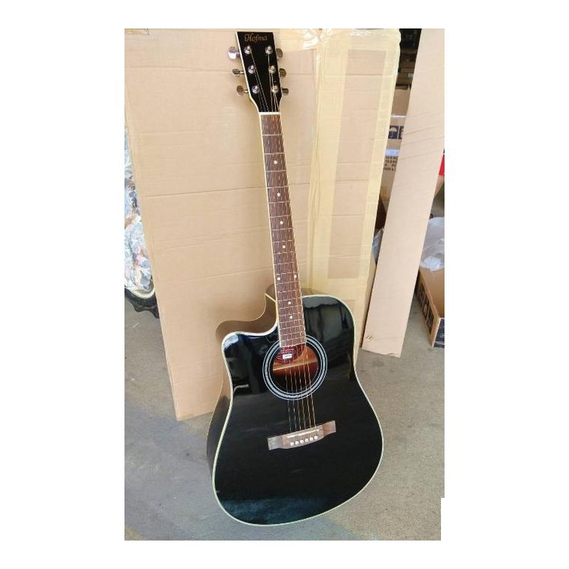♪ Your Music 愉耳樂器♪全新免運 HOFMA D桶身 缺角 黑色 左手琴 民謠吉他 電木吉他 左手專用 全新免運 HOFMA D桶身 缺角 黑色 左手琴 民謠吉他 電木吉他 左手專用 — 三峽吉他 / Bass