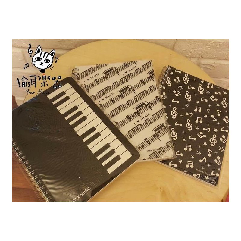 ♪ Your Music 愉耳樂器 ♪台製 36K左翻雙線圈筆記本 CF36 音樂禮品 開學季 台製 36K左翻雙線圈筆記本 CF36 音樂禮品 開學季 — 三峽配件 / 週邊