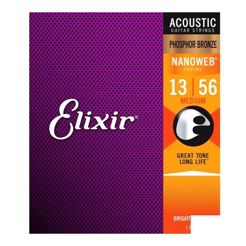 Elixir Elixir - #16102 Nanoweb 磷青銅弦 013-056 包膜弦 手汗必備 — 三峽弦樂器